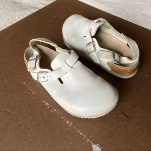 White Leather Birkenstocks, Tokio Super Grip